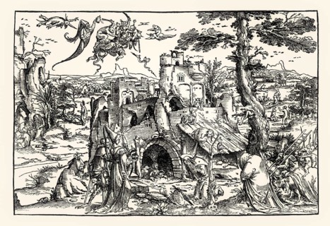 The Temptation of Saint Anthony, 16th century, by Hieronymus Bosch, facsimile of the 19th century
