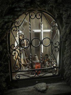 Niche for St Barbara, patron saint of miners, in construction lot H53, Brenner Base Tunnel, Wolf,