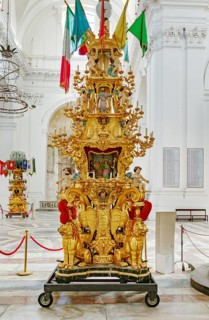 San Nicolò l'Arena church interior, Catania, Sicily, Italy