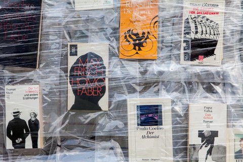 'The Parthenon of Books' by the Argentinian conceptual artist Marta Minujin, banned books,