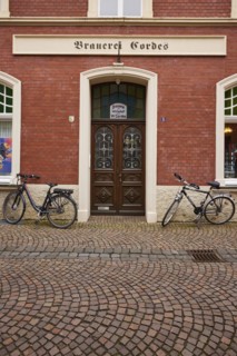Historic house of the Cordes brewery and business, today the Café Scala, in Warendorf, Warendorf