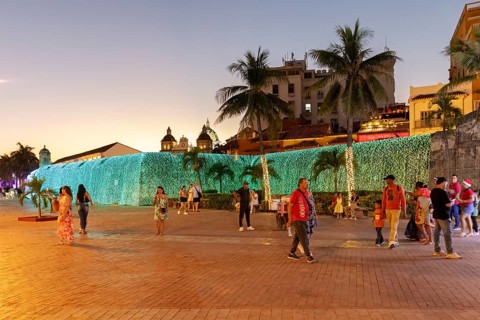 Old city wall, Cartagena, Colombia