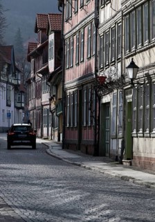 Half-timbered houses in the old town centre, Wernigerode, Harz, Saxony-Anhalt, Germany
