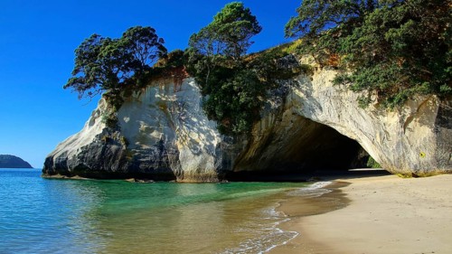 New Zealand, North Island, Coromandel Peninsula, Cathedral Cove
