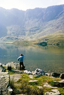 Llyn Y Cwn, Llyn Idwal Lake, Cwm Idwal, Glyderau Mountains, Snowdonia, North Wales, Great Britain