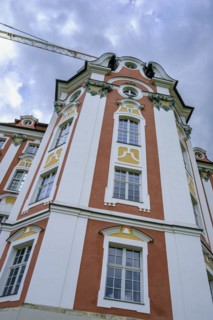 Construction site on the north-east side of the former Benedictine Abbey of Wiblingen Monastery,