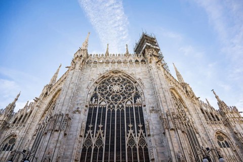 Milan Cathedral on a sunny day, Milan, Italy
