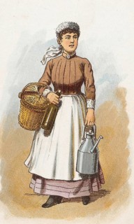 Viennese types by Ladislav Eugen Petrovits (1839, 1907), painter from Austria. Cook, A woman with a