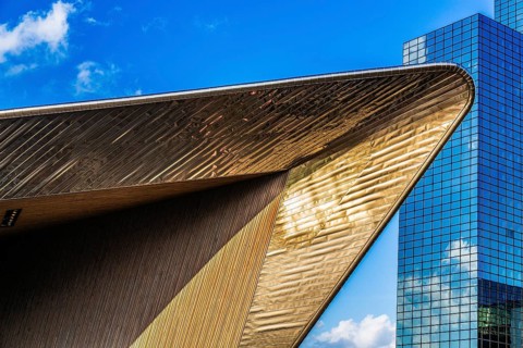 Delftse Poort skyscraper, right next to Central Station, Rotterdam, Netherlands