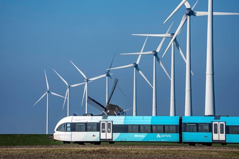 Train connection to the seaport of Eemshaven, in the mouth of the Ems, the British transport