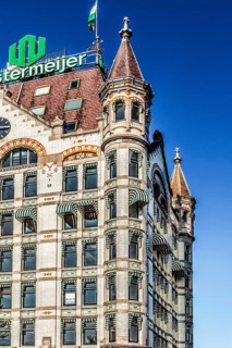 Westermeijer building, 1897 white house in eclectic style, historic Oude Haven, Rotterdam, the
