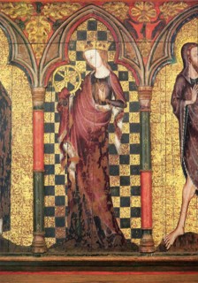 Saint Catherine, Medieval Retable painting, church of Saint Mary, Thornham Parva, Suffolk, England,