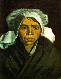Head of a Peasant Woman (1884), Painting by Vincent Willem van Gogh (born 30 March 1853 in