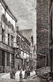 La Maison des musiciens, des ménétriers, the house of musicians or fiddlers, Rue De Tambour, Reims,