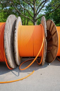Duisburg, North Rhine-Westphalia, Germany, Internet broadband expansion, construction site for