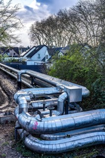 District heating pipeline from UNIPER coal-fired power plant Datteln 4, cogeneration, generation of