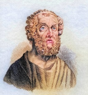 Homer, traditionally regarded as the author of the Iliad and the Odyssey and thus as the earliest