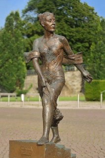 Sculpture of Duchess Luise Dorothea of Saxe-Gotha-Altenburg and Princess of Saxe-Meiningen with