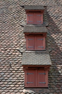 Dormer windows on the former barn, barn from 1424, today the cultural barn of the Altstadfreunde