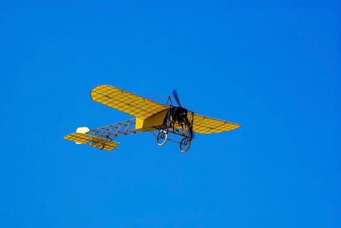 Flight demonstration of a replica Bleriot XI La Manche by Mikael Carlson as part of the 16th