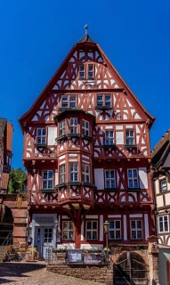 Half-timbered buildings in the old town centre of Miltenberg, Bavaria, Germany Miltenberg