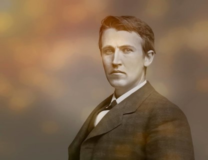 Thomas Alva Edison, 1847, 1931, American inventor, digitally edited according to a photography by