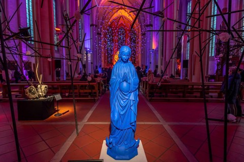 Art installation for City Advent in the interior of the Überwasserkirche in Münster, North