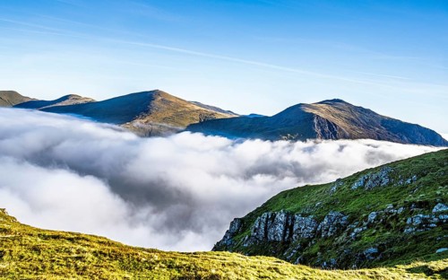 Snowdon Massif, Snowdon Range, Snowdonia, North Wales, UK