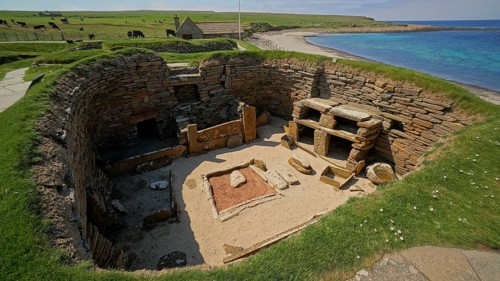 Europe, Scotland, Great Britain, England, landscape, Tomb of the Eagles