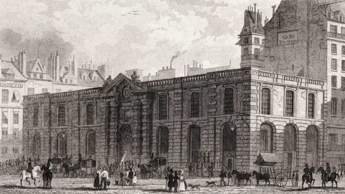 Château d'Eau, Paris, antique steel engraved print, 1831