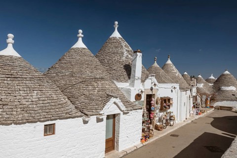 Buildings Trullo in Alberobello, Italy