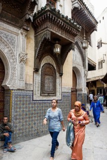 Alley in the old town, Souk, Fez El Bali, Medina, UNESCO World Heritage Site, Fez, Morocco