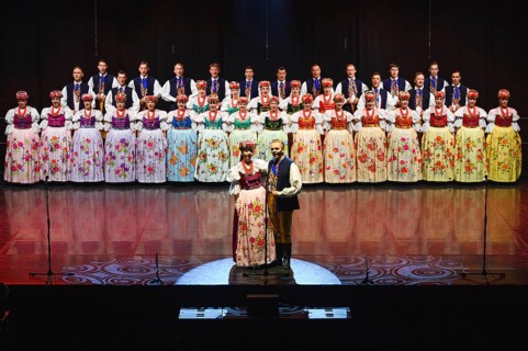 NOWA SOL, POLAND - 4 NOVEMBER, 2023: Concert Song and Dance Ensemble Slask (Zespol Piesni i Tanca