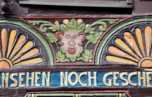 Half-timbered house, Weser Renaissance style, Hoexter, Weser Uplands, North Rhine-Westphalia,