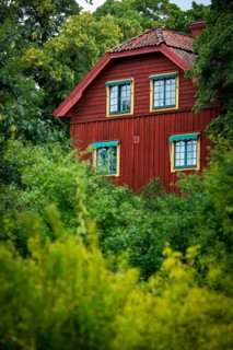 Swedish holiday home, Nordic red, house, living, farmhouse, farmhouse, rural, holiday, cottage,