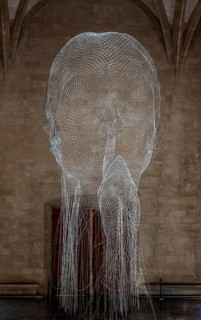 Jaume Plensa, art exhibition in the halls of La Llotja, former trade exchange, Palma de Majorca,