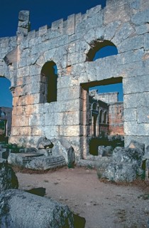 Detail of a wall with door, Monastery of St Simeon Stylites, Qal?at Sim?an, near Aleppo, Syria, May