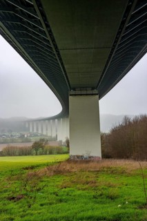 The Mintarder Ruhr Valley Bridge, A52 motorway bridge between Essen and Düsseldorf, longest steel