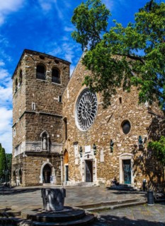 Cathedral of San Giusto with bell tower, Colle di San Giusto, Trieste, harbour town on the