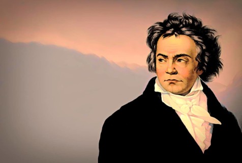 Ludwig van Beethoven, 1770 -1827, German composer, digitally altered