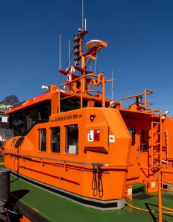 Pilot boat Jasmund in the harbour of Sassnitz, Rügen, Mecklenburg-Vorpommern, Germany