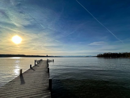 Evening atmosphere, Lake Starnberg, Bavaria, Germany