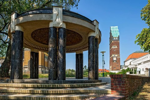 Swan Temple by Albin Müller, Tower, Wedding Tower by Joseph Maria Olbrich, Art Nouveau, UNESCO