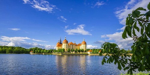 Moritzburg Castle, municipality of Moritzburg near Dresden, Saxony, Germany