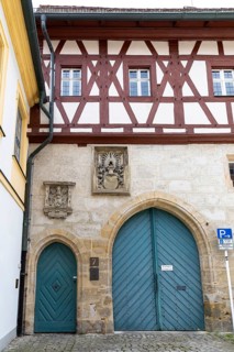 Historic canons' courtyard behind the cathedral, where Elisabeth of Thuringia stayed for a time,