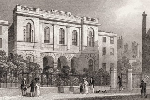 Methodist Chapel on Nicolson Square, Edinburgh, Scotland, 19th century, from Modern Athens by Th. H