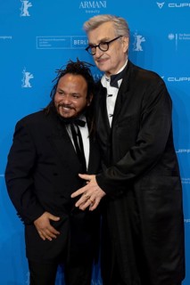 Min Bahadur Bham and Wim Wenders at the opening of the Berlinale at the Theater am Potsdamer Platz