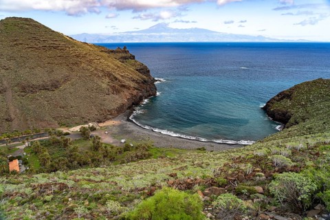 Playa Avalo beach near the capital San Sebastián de La Gomera, La Gomera, Canary Islands, Spain