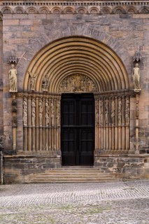 Prince's portal, main portal, Bamberg Cathedral of St Peter and St George, Bamberg, Upper