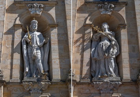 Emperor Heirich II and Empress Kunigunde at the Basilica of Gößweinstein, Upper Franconia, Bavaria,